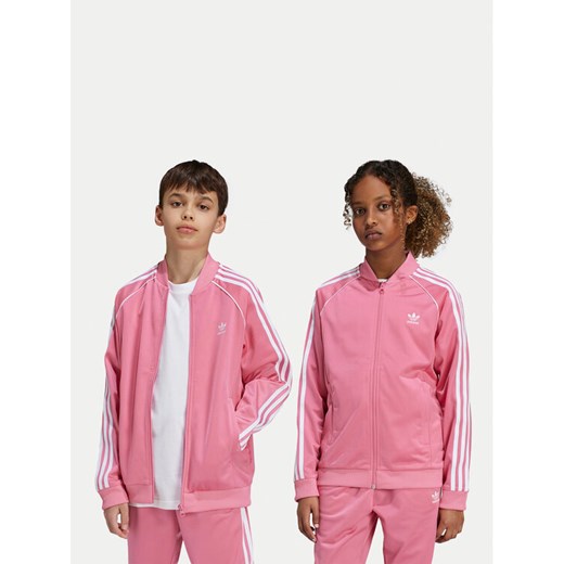 adidas Bluza adicolor SST IY7451 Różowy Regular Fit ze sklepu MODIVO w kategorii Bluzy dziewczęce - zdjęcie 182690552