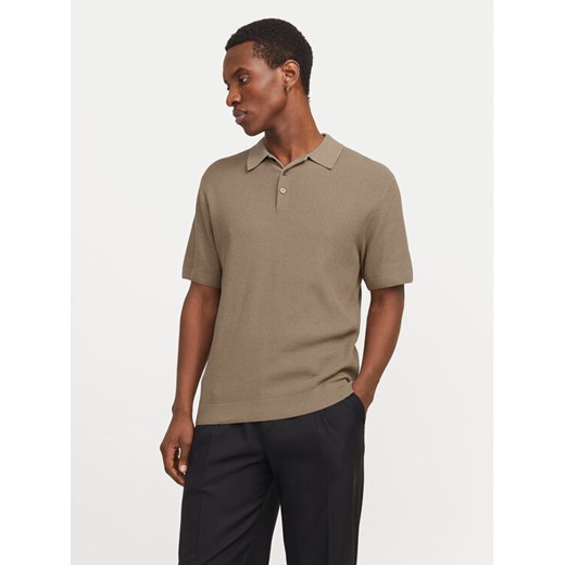 Jack&Jones Polo Cooper 12271483 Beżowy Regular Fit ze sklepu MODIVO w kategorii T-shirty męskie - zdjęcie 182690554
