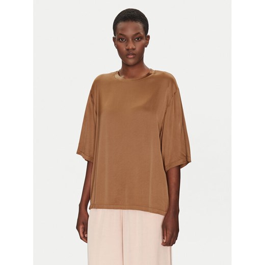 ViCOLO Bluzka TD0013 Brązowy Relaxed Fit ze sklepu MODIVO w kategorii Bluzki damskie - zdjęcie 182690573