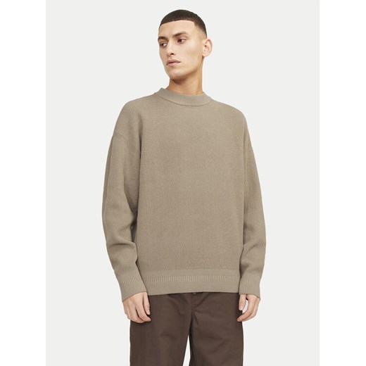 Jack&Jones Sweter 12260041 Beżowy Relaxed Fit ze sklepu MODIVO w kategorii Swetry męskie - zdjęcie 182690574