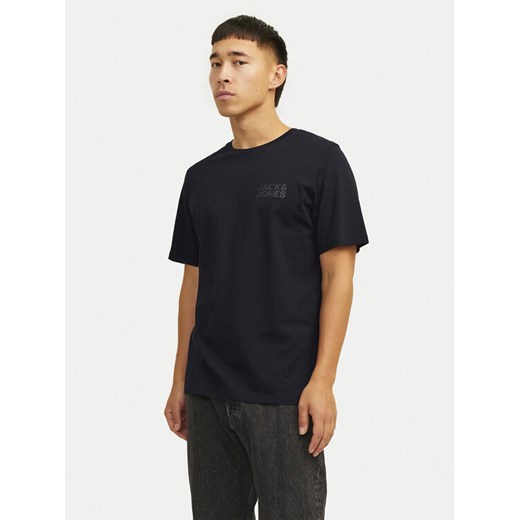 Jack&Jones T-Shirt Corp Logo 12151955 Czarny Standard Fit ze sklepu MODIVO w kategorii T-shirty męskie - zdjęcie 182690581
