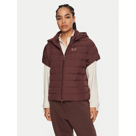 EA7 Emporio Armani Bezrękawnik 6DTB03 TNF8Z 1755 Brązowy Regular Fit ze sklepu MODIVO w kategorii Kamizelki damskie - zdjęcie 182690622