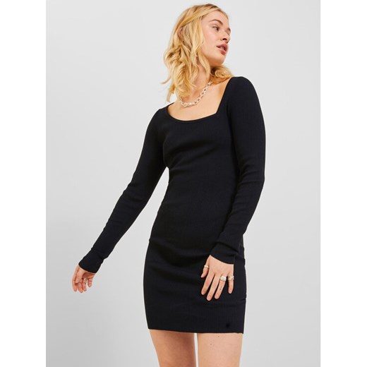 JJXX Sukienka dzianinowa 12243111 Czarny Tight Fit ze sklepu MODIVO w kategorii Sukienki - zdjęcie 182690671