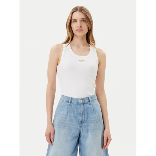 JOOP! Jeans Top 30046103 Biały Slim Fit ze sklepu MODIVO w kategorii Bluzki damskie - zdjęcie 182690732