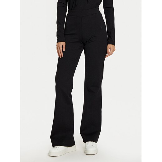 Guess Spodnie dzianinowe V5RB06 KCLH0 Czarny Regular Fit ze sklepu MODIVO w kategorii Spodnie damskie - zdjęcie 182690743