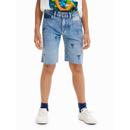 Desigual Szorty jeansowe 23SBDD01 Niebieski Regular Fit ze sklepu MODIVO w kategorii Spodenki chłopięce - zdjęcie 182690791