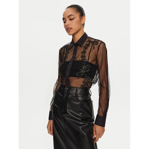 PINKO Koszula 103474 A1UW Czarny Regular Fit ze sklepu MODIVO w kategorii Koszule damskie - zdjęcie 182690800