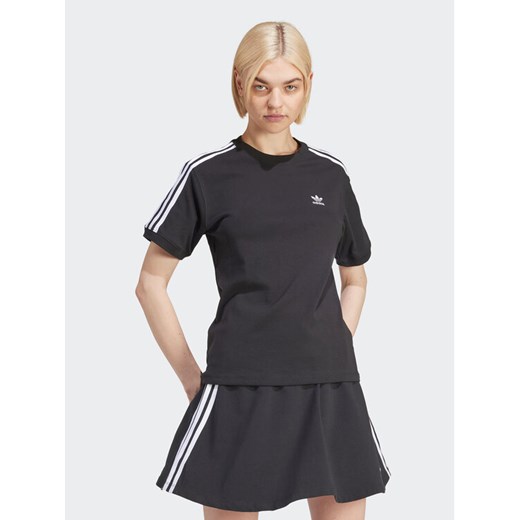adidas T-Shirt 3-Stripes IU2420 Czarny Regular Fit ze sklepu MODIVO w kategorii Bluzki damskie - zdjęcie 182690923