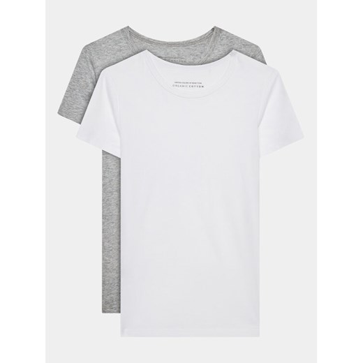 United Colors Of Benetton Komplet 2 t-shirtów 3OP80M018 Szary Regular Fit ze sklepu MODIVO w kategorii Bluzki dziewczęce - zdjęcie 182690941