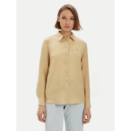 Tommy Hilfiger Koszula WW0WW42037 Beżowy Relaxed Fit ze sklepu MODIVO w kategorii Koszule damskie - zdjęcie 182690982