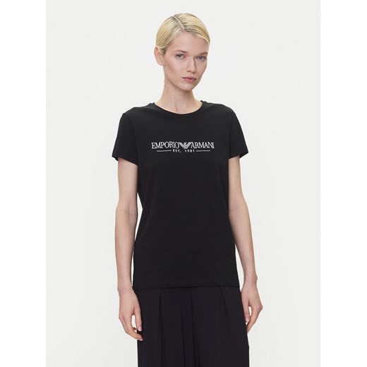 Emporio Armani Underwear T-Shirt EW000408 AF10881 UC001 Czarny Regular Fit ze sklepu MODIVO w kategorii Bluzki damskie - zdjęcie 182691001