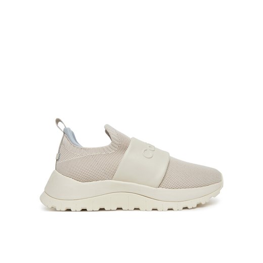 Calvin Klein Sneakersy Runner Slip On - He Nappa HW0HW02415 Écru ze sklepu MODIVO w kategorii Buty sportowe damskie - zdjęcie 182691050