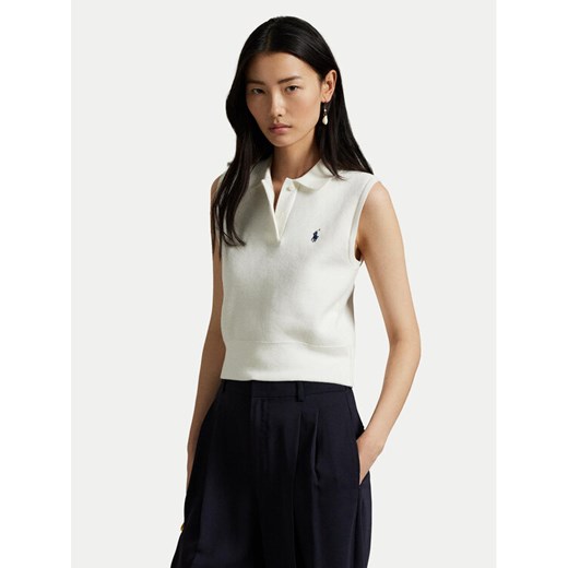 Polo Ralph Lauren Sweter 211970666001 Biały Regular Fit Polo Ralph Lauren L MODIVO