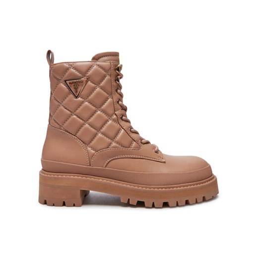 Guess Trapery Badae2 FLFBD2 ELE10 Beżowy ze sklepu MODIVO w kategorii Workery damskie - zdjęcie 182691241