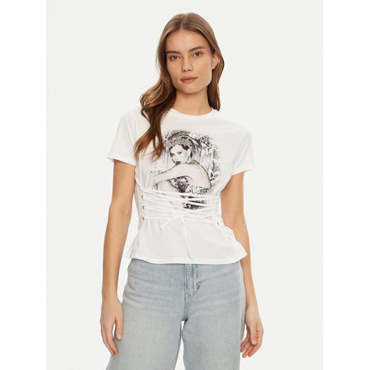 Guess T-Shirt W5RI32 K9RM1 Biały Regular Fit ze sklepu MODIVO w kategorii Bluzki damskie - zdjęcie 182691283
