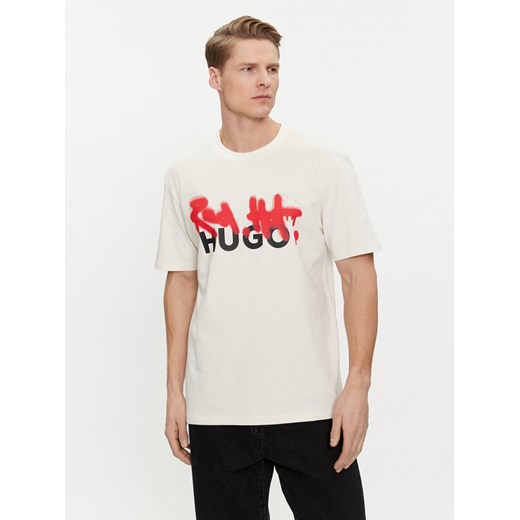 Hugo T-Shirt Dinricko 50508513 Biały Relaxed Fit ze sklepu MODIVO w kategorii T-shirty męskie - zdjęcie 182691301