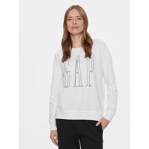 Gap Bluza 873575-04 Biały Regular Fit ze sklepu MODIVO w kategorii Bluzy damskie - zdjęcie 182691350