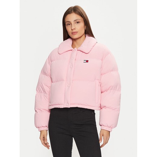 Tommy Jeans Kurtka puchowa DW0DW20390 Różowy Regular Fit ze sklepu MODIVO w kategorii Kurtki damskie - zdjęcie 182691414