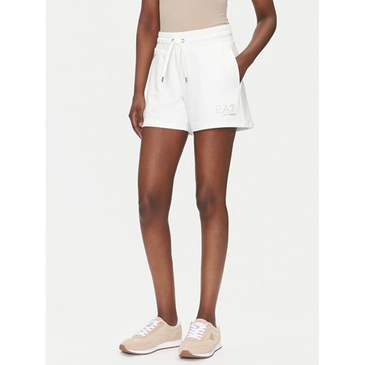 EA7 Emporio Armani Szorty sportowe 7W000269 AF12482 U0005 Biały Regular Fit ze sklepu MODIVO w kategorii Szorty - zdjęcie 182691430