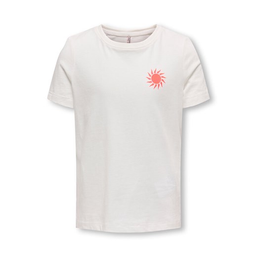 Kids ONLY T-Shirt Happy Life 15340140 Biały Regular Fit ze sklepu MODIVO w kategorii T-shirty chłopięce - zdjęcie 182691473