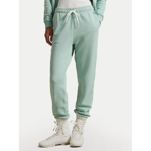 Polo Ralph Lauren Spodnie dresowe 211935585017 Zielony Regular Fit ze sklepu MODIVO w kategorii Spodnie damskie - zdjęcie 182691474
