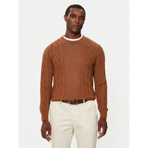 Matinique Sweter Triton 30207487 Brązowy Regular Fit ze sklepu MODIVO w kategorii Swetry męskie - zdjęcie 182691553