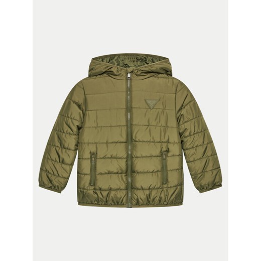 Guess Kurtka puchowa H4BJ10 WCFM0 Zielony Regular Fit ze sklepu MODIVO w kategorii Kurtki chłopięce - zdjęcie 182691613