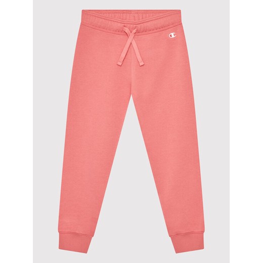 Champion Spodnie dresowe Logo Stretch 404451 Różowy Regular Fit ze sklepu MODIVO w kategorii Spodnie dziewczęce - zdjęcie 182691633