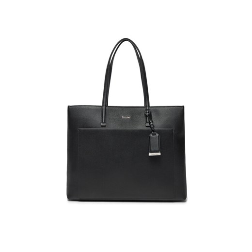 Calvin Klein Torebka Ck Must Medium Shopper_Caviar K60K613086 Czarny ze sklepu MODIVO w kategorii Torebki damskie - zdjęcie 182691671