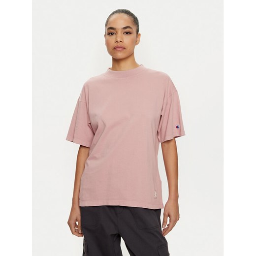 Champion T-Shirt 117449 Różowy Loose Fit ze sklepu MODIVO w kategorii Bluzki damskie - zdjęcie 182691704