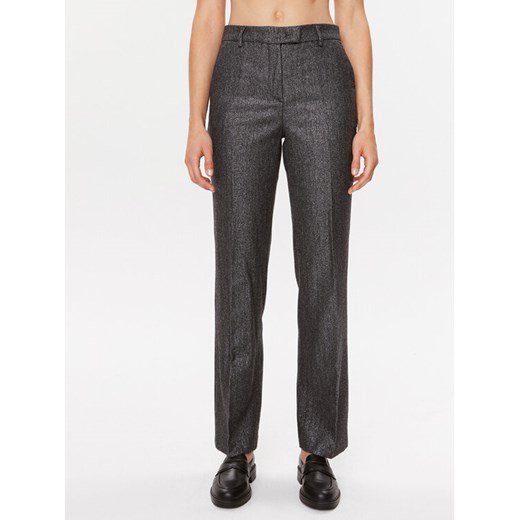 TWINSET Spodnie materiałowe 232TT2451 Szary Regular Fit ze sklepu MODIVO w kategorii Spodnie damskie - zdjęcie 182691804