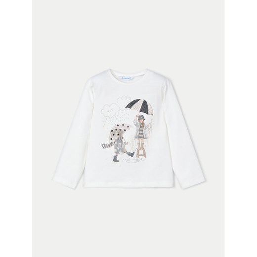 Mayoral Bluzka 4067 Écru Regular Fit ze sklepu MODIVO w kategorii T-shirty chłopięce - zdjęcie 182691820