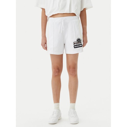 PINKO Szorty sportowe Max Shorts Interlock Tecni 105271 A2MD Biały Regular Fit ze sklepu MODIVO w kategorii Szorty - zdjęcie 182691844