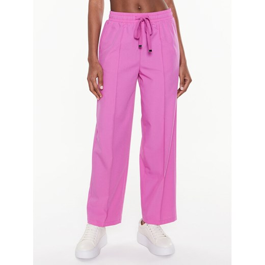 United Colors Of Benetton Spodnie materiałowe 40K6DF035 Różowy Relaxed Fit ze sklepu MODIVO w kategorii Spodnie damskie - zdjęcie 182691852