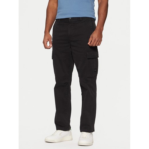BOSS Spodnie materiałowe Sisla-7 50523149 Czarny Regular Fit ze sklepu MODIVO w kategorii Spodnie męskie - zdjęcie 182691854