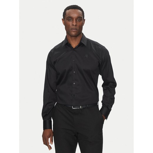 KARL LAGERFELD Koszula 605038 552602 Czarny Modern Fit ze sklepu MODIVO w kategorii Koszule męskie - zdjęcie 182691873
