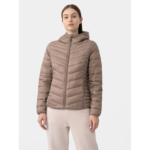 4F Kurtka przejściowa 4FAW23TDJAF225 Brązowy Slim Fit ze sklepu MODIVO w kategorii Kurtki damskie - zdjęcie 182691962