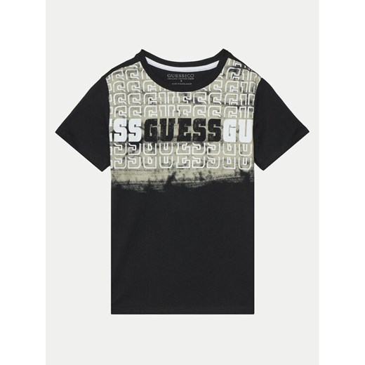 Guess T-Shirt L5RI23 K8HM4 Czarny Regular Fit ze sklepu MODIVO w kategorii T-shirty chłopięce - zdjęcie 182692003