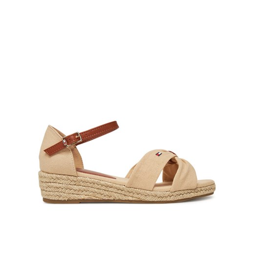 Tommy Hilfiger Espadryle T3A7-33801-0048 S Beżowy ze sklepu MODIVO w kategorii Espadryle damskie - zdjęcie 182692050