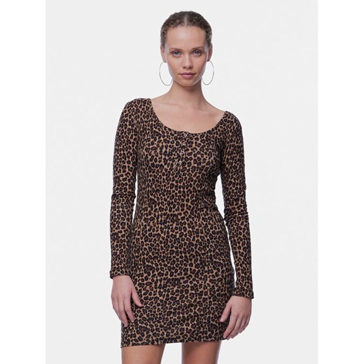 Pieces Sukienka codzienna Kitte 17148389 Brązowy Slim Fit ze sklepu MODIVO w kategorii Sukienki - zdjęcie 182692051