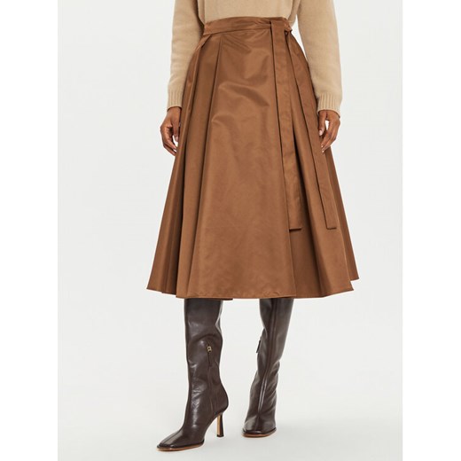 Weekend Max Mara Spódnica trapezowa Tema 2425106082 Brązowy Regular Fit ze sklepu MODIVO w kategorii Spódnice - zdjęcie 182692061