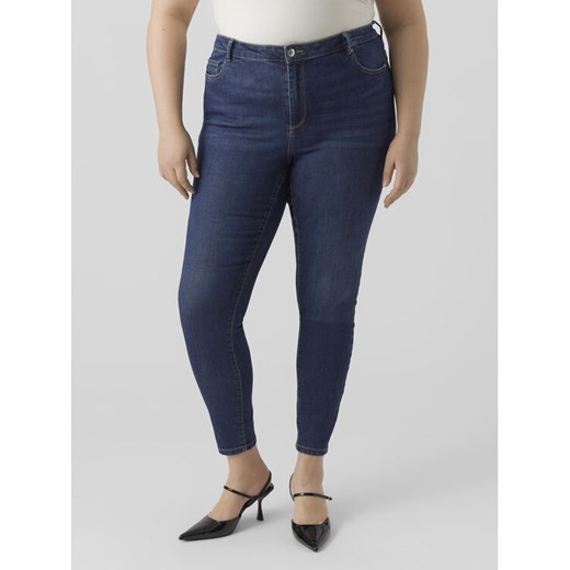 Vero Moda Curve Jeansy Phia 10285012 Granatowy Skinny Fit ze sklepu MODIVO w kategorii Jeansy damskie - zdjęcie 182692072