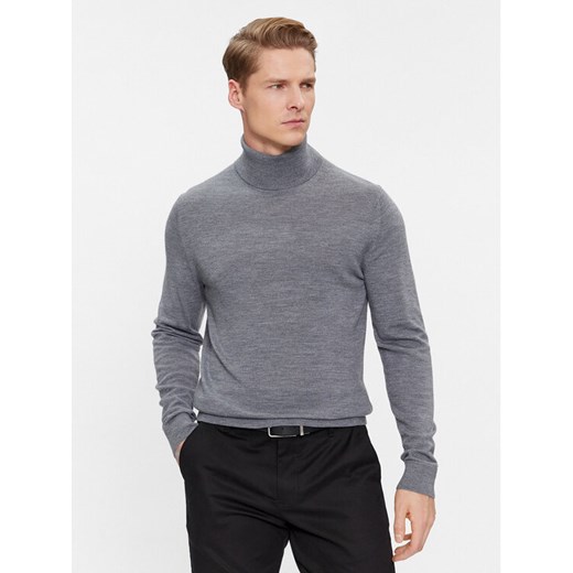 Calvin Klein Golf Superior K10K110420 Szary Slim Fit ze sklepu MODIVO w kategorii Swetry męskie - zdjęcie 182692103