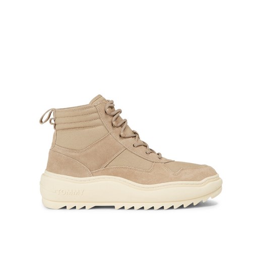 Tommy Jeans Trzewiki Tjm Mix Material Boot EM0EM01245 Khaki ze sklepu MODIVO w kategorii Buty zimowe męskie - zdjęcie 182692151