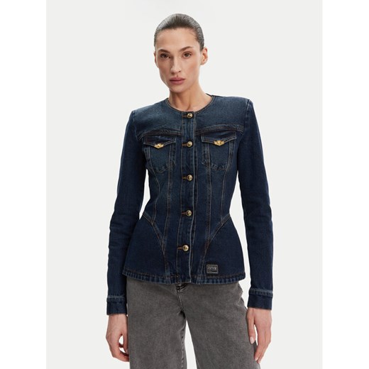 Versace Jeans Couture Kurtka jeansowa 78HAS457 Niebieski Slim Fit ze sklepu MODIVO w kategorii Kurtki damskie - zdjęcie 182692152