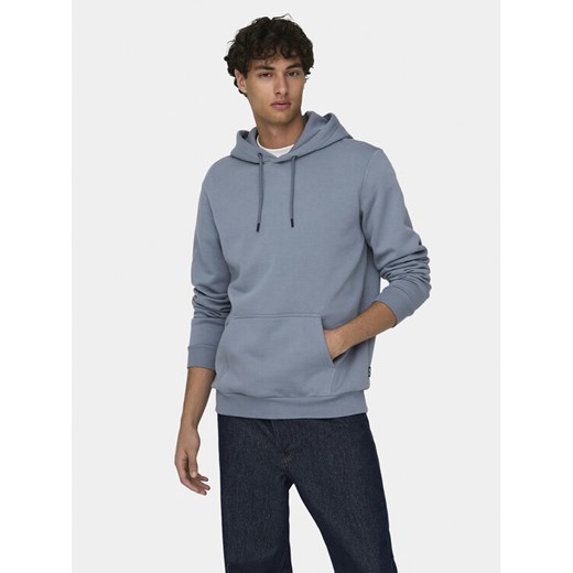 Only & Sons Bluza Cares 22018685 Niebieski Regular Fit ze sklepu MODIVO w kategorii Bluzy męskie - zdjęcie 182692201