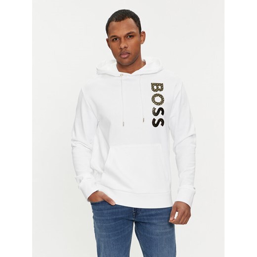 Boss Bluza 50481746 Biały Regular Fit ze sklepu MODIVO w kategorii Bluzy męskie - zdjęcie 182692213