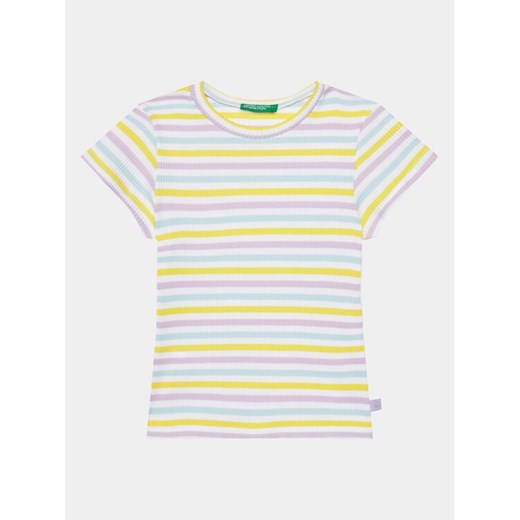 United Colors Of Benetton T-Shirt 3W5BG10D4 Kolorowy Slim Fit ze sklepu MODIVO w kategorii Bluzki dziewczęce - zdjęcie 182692252