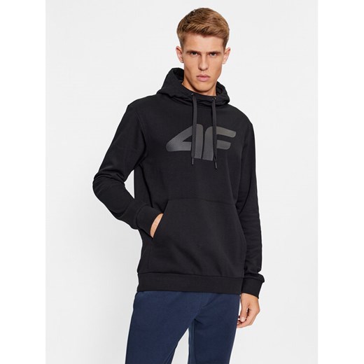 4F Bluza 4FAW23TSWSM694 Czarny Regular Fit ze sklepu MODIVO w kategorii Bluzy męskie - zdjęcie 182692253