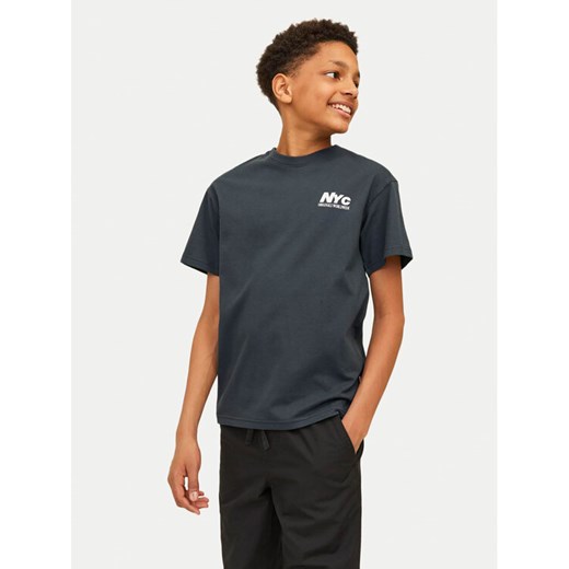 Jack&Jones Junior T-Shirt Bronx Square 12263185 Szary Loose Fit ze sklepu MODIVO w kategorii T-shirty chłopięce - zdjęcie 182692264